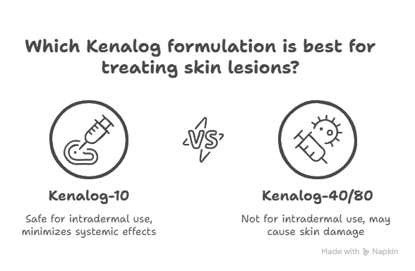 Kenalog-10 vs. Other Formulations: Intradermal Safety and Efficacy in Focus